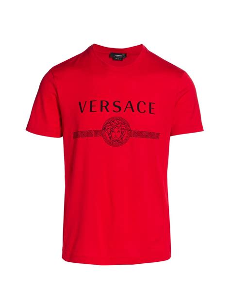 mens red versace shirt